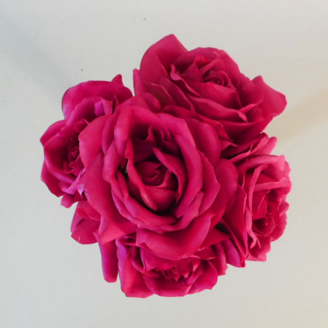 Artificial Roses Bunch Hot Pink 26cm Artificial Flowers